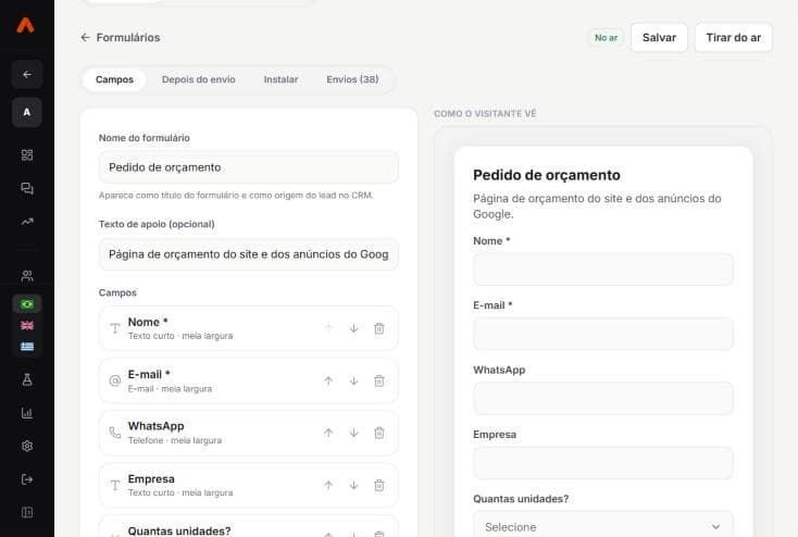 Manáry OS Formulários