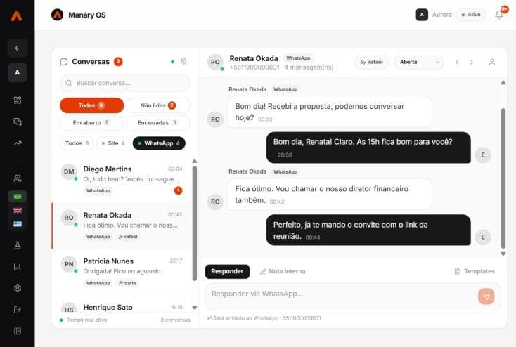 Manáry OS WhatsApp Business